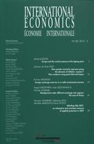 Couverture du livre « Economie internationale n 130 2012-2 (anglais) - international economics » de Cepii aux éditions Documentation Francaise