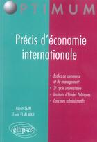 Couverture du livre « Precis d'economie internationale » de Slim/El aux éditions Ellipses