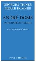 Couverture du livre « André Doms » de G. Thines et P. Rominee aux éditions L'age D'homme
