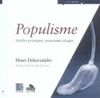 Couverture du livre « Populisme » de Deleersnijder aux éditions Luc Pire