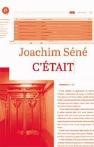 Couverture du livre « C'était » de Joachim Sene aux éditions Publie.net