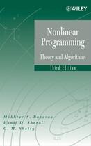 Couverture du livre « Nonlinear Programming » de Mokhtar S. Bazaraa et Hanif D. Sherali et C. M. Shetty aux éditions Wiley-interscience