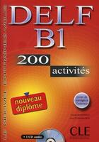 Couverture du livre « Nouveau delf b1 + cd audio - 200 activites - + livret de corriges » de Bloomfield aux éditions Cle International