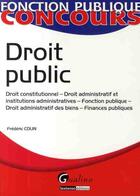 Couverture du livre « Droit public » de Frederic Colin aux éditions Gualino