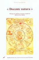 Couverture du livre « Docente natura hommage a guy sabbah » de Debru A.- Palmieri N aux éditions Pu De Saint Etienne