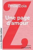 Couverture du livre « Une page d'amour » de Émile Zola aux éditions Ligaran