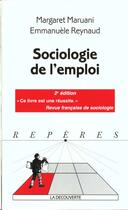 Couverture du livre « Sociologie De L'Emploi » de Reynaud et Maruani aux éditions La Decouverte