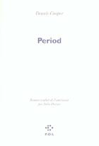 Couverture du livre « Period » de Dennis Cooper aux éditions P.o.l