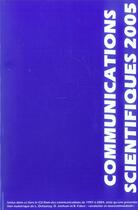 Couverture du livre « Communications scientifiques mapar 2005 » de  aux éditions Mapar