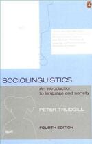 Couverture du livre « Sociolinguistics » de Trudgill Peter aux éditions Penguin Books Ltd Digital