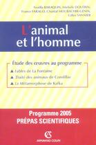 Couverture du livre « L'animal et l'homme » de Vannier/Moubachir-Ge aux éditions Armand Colin
