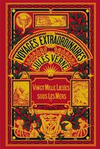 Couverture du livre « Voyages extraordinaires par Jules Verne ; vingt mille lieues sous les mers » de Jules Verne aux éditions Kimane