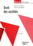 Couverture du livre « Droit des sociétés (4e édition) » de Paul-Louis Le Cannu aux éditions Lgdj