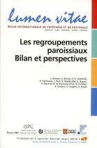 Couverture du livre « Regroupements paroissiaux : bilan et perspectives » de  aux éditions Lumen Vitae