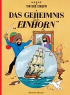 Couverture du livre « Tim und Struppi t.11 ; das geheimnis der einhorn » de Herge aux éditions Casterman