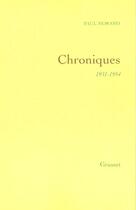 Couverture du livre « Chroniques » de Paul Morand aux éditions Grasset Et Fasquelle
