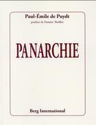 Couverture du livre « Panarchie » de Paul-Emile De Puydt aux éditions Berg International