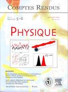 Couverture du livre « Comptes rendus academie des sciences, physique, t.8, fascicule 5-6, juin-aout 2007 : work, dissipation » de Bernard Derrida aux éditions Elsevier