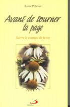 Couverture du livre « Avant de tourner la page » de Renee Pelletier aux éditions Mediaspaul Qc