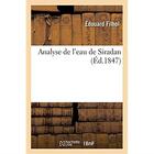 Couverture du livre « Analyse de l'eau de Siradan » de Edouard Filhol aux éditions Hachette Bnf