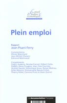 Couverture du livre « Le plein emploi ; cae n.30 » de  aux éditions Documentation Francaise