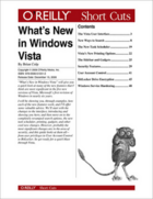 Couverture du livre « What's New in Windows Vista? » de Brian Culp aux éditions O'reilly Media