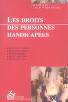 Couverture du livre « Les droits des personnes handicapées » de  aux éditions Esf Social