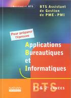 Couverture du livre « Applications bureautiques et informatiques (édition 2003) » de Cayot/Doussy/Richard aux éditions Nathan