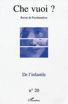 Couverture du livre « De l'infantile » de  aux éditions Editions L'harmattan