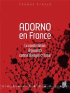 Couverture du livre « Adorno en France » de Franck Thomas aux éditions Pu De Rennes