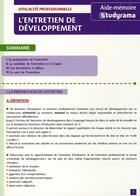 Couverture du livre « L'entretien de développement » de  aux éditions Studyrama