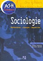 Couverture du livre « Sociologie Definitions » de Moreau aux éditions Ash