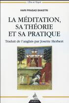 Couverture du livre « La méditation, sa théorie et sa pratique » de Shastri Hari Prasad aux éditions Dervy