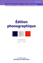 Couverture du livre « Édition phonographique ; CC 3361 » de  aux éditions Direction Des Journaux Officiels