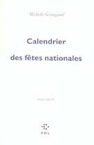 Couverture du livre « Annee folle - ii - calendrier des fetes nationales » de Michelle Grangaud aux éditions P.o.l