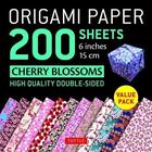 Couverture du livre « Origami paper 200 sheets cherry blossoms 6 inches 15 cm » de  aux éditions Tuttle