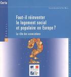 Couverture du livre « Faut-il reinventer le logement social et populaire en europe ? le role des associations (debats cert » de Yann Maury aux éditions Cerema