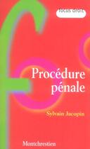 Couverture du livre « Procedure penale » de Jacopin S. aux éditions Lgdj