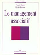 Couverture du livre « Le management associatif » de Bonnet aux éditions De Boeck