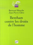 Couverture du livre « Bentham contre les droits de l'homme » de Bertrand Binoche et Jean-Pierre Clero aux éditions Puf