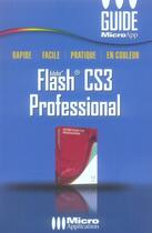 Couverture du livre « Flash cs3 professional » de Houste aux éditions Micro Application