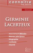 Couverture du livre « Germinie Lacerteux, des frères Goncourt » de  aux éditions Editions Du Cenacle