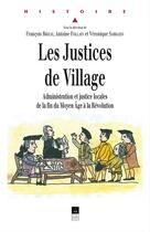 Couverture du livre « Justices de village » de Veronique Sarrazin aux éditions Presses Universitaires De Rennes