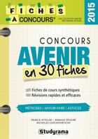 Couverture du livre « Concours avenir en 30 fiches » de  aux éditions Studyrama