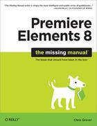 Couverture du livre « Premiere Elements 8 ; the missing manual » de Chris Grover aux éditions O'reilly Media