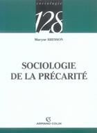 Couverture du livre « Sociologie de la précarité » de Maryse Bresson aux éditions Armand Colin