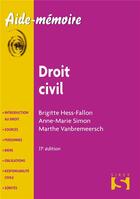 Couverture du livre « Droit civil (11e édition) » de Anne-Marie Simon et Marthe Vanbremeersch et Brigitte Hess-Fallon aux éditions Sirey