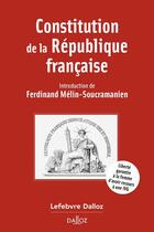 Couverture du livre « Constitution de la République française (22e édition) » de Ferdinand Melin-Soucramanien aux éditions Dalloz