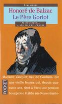 Couverture du livre « Le père Goriot » de Honoré De Balzac aux éditions Pocket