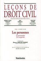 Couverture du livre « Leçons de droit civil Tome 1 et Tome 2 ; les personnes » de Chabas F. L-G. aux éditions Lgdj